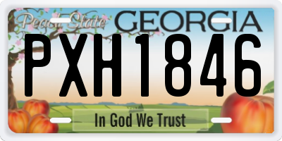 GA license plate PXH1846