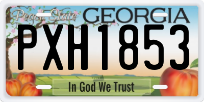 GA license plate PXH1853