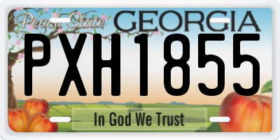 GA license plate PXH1855
