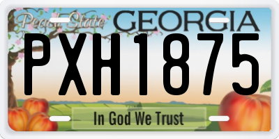 GA license plate PXH1875