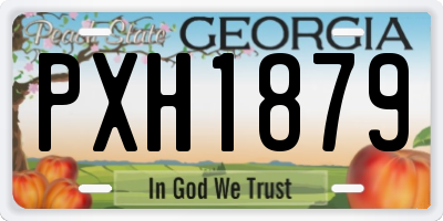 GA license plate PXH1879