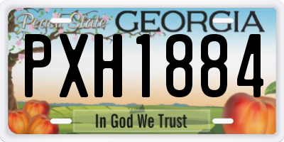 GA license plate PXH1884