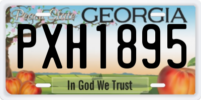 GA license plate PXH1895