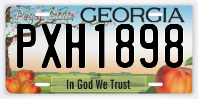 GA license plate PXH1898