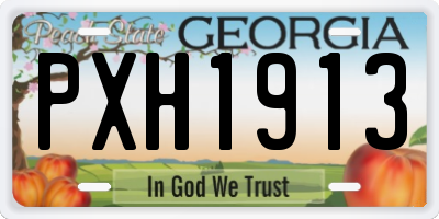 GA license plate PXH1913