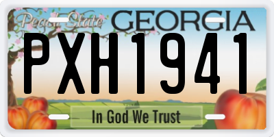 GA license plate PXH1941