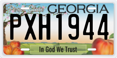 GA license plate PXH1944