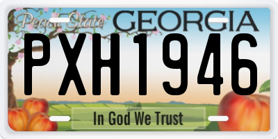 GA license plate PXH1946