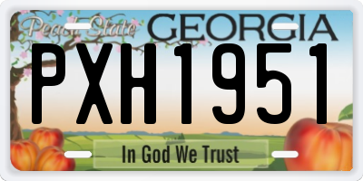 GA license plate PXH1951