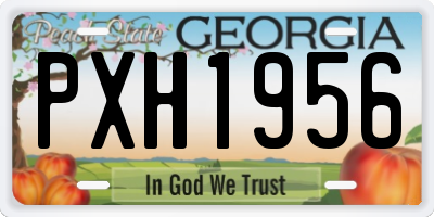 GA license plate PXH1956