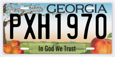 GA license plate PXH1970