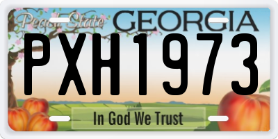 GA license plate PXH1973