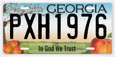 GA license plate PXH1976