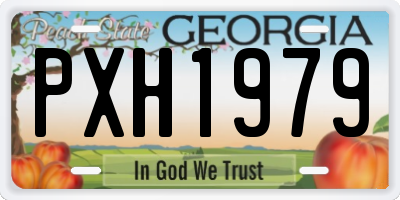 GA license plate PXH1979