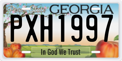 GA license plate PXH1997