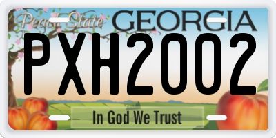 GA license plate PXH2002