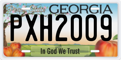 GA license plate PXH2009