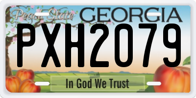 GA license plate PXH2079
