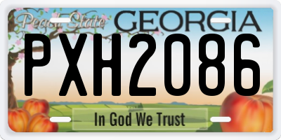 GA license plate PXH2086