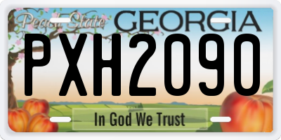 GA license plate PXH2090