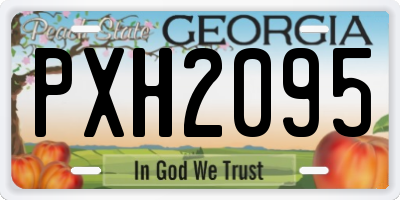 GA license plate PXH2095