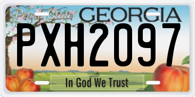 GA license plate PXH2097