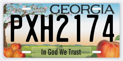 GA license plate PXH2174