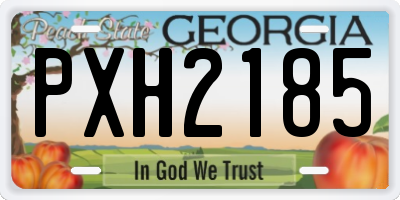 GA license plate PXH2185