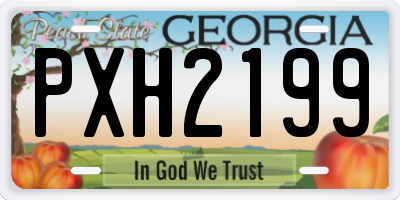 GA license plate PXH2199