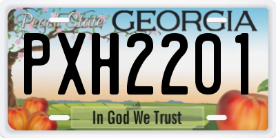 GA license plate PXH2201