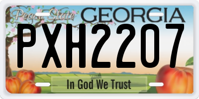 GA license plate PXH2207