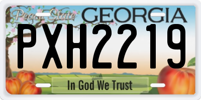 GA license plate PXH2219