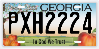 GA license plate PXH2224