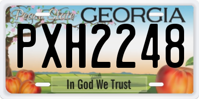GA license plate PXH2248