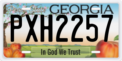 GA license plate PXH2257