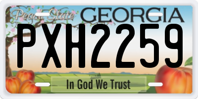 GA license plate PXH2259
