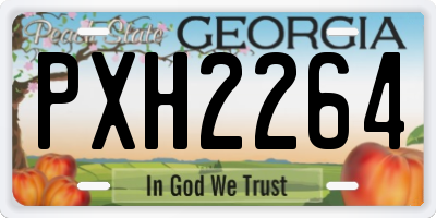 GA license plate PXH2264