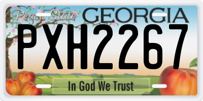 GA license plate PXH2267