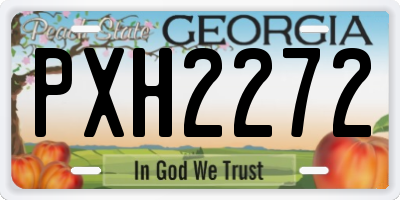 GA license plate PXH2272