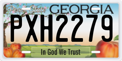GA license plate PXH2279