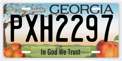 GA license plate PXH2297