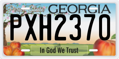 GA license plate PXH2370