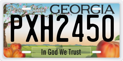 GA license plate PXH2450