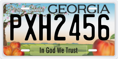 GA license plate PXH2456