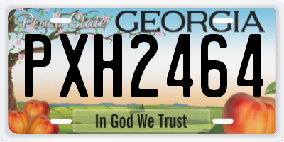 GA license plate PXH2464
