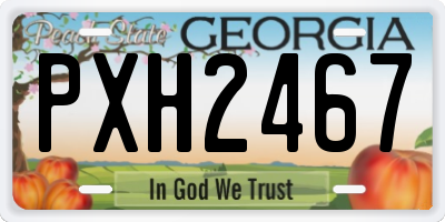 GA license plate PXH2467