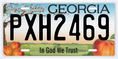 GA license plate PXH2469
