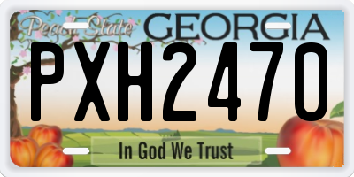 GA license plate PXH2470