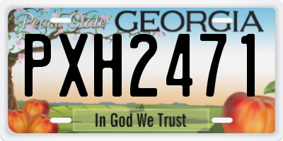 GA license plate PXH2471