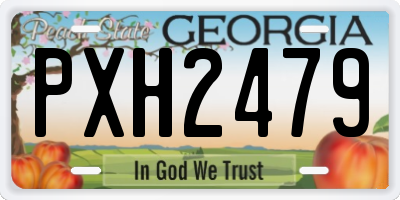 GA license plate PXH2479